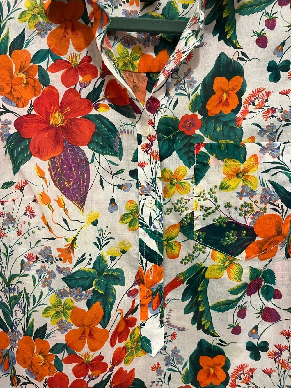 NWOT J Crew Ratti Island Botanical Floral Print Popover Top  Sz 2